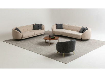 Zestaw sofowy 4 3 1 miejsce do siedzenia Salon Kompletny zestaw sof Beżowy nowoczesny zestaw