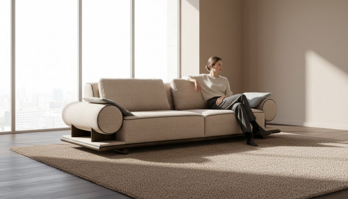 Włókienniczy Sofa Kanapa Podkładka Sofa 3 miejsce siedzące Sofy Sofy Nowoczesne Trzyosobowe Nowe