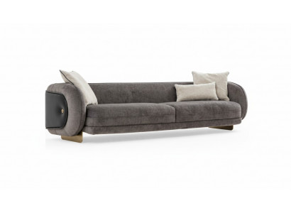 Pokój dzienny Szara Sofa Włókiennicza 4 miejsce do siedzenia Luksusowe Meble Siedziba Design Couch Lounge