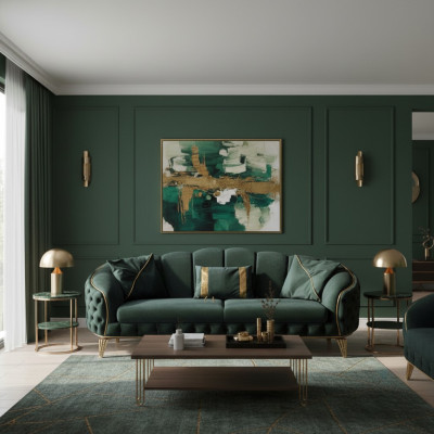 Chesterfield 2x 3 miejsce do siedzenia Sofa Podkładka Siedziba Włókienniczy Materiał Kanapy Sofa