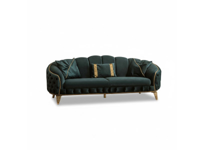 Chesterfield 2x 3 miejsce do siedzenia Sofa Podkładka Siedziba Włókienniczy Materiał Kanapy Sofa