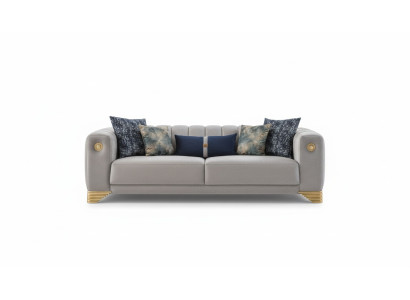 Sofa Tapicerowana x2 3-miejsce do siedzenia Sofy Włókiennicze Siedziba Design Sofy Nowoczesne Nowe