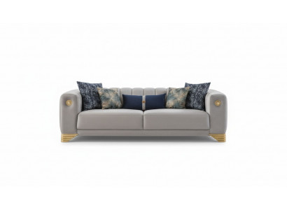 Sofa Tapicerowana x2 3-miejsce do siedzenia Sofy Włókiennicze Siedziba Design Sofy Nowoczesne Nowe