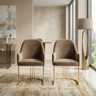 Krzesło Gold jadalnia Design Włókienniczy Krzesła Meble Luksusowy Fotel Nowy