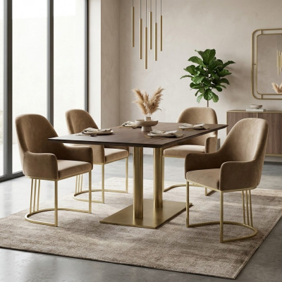 Grupa Set 4x Fotel Krzesło Design Material Podkładka Krzesła jadalnia Włókienniczy