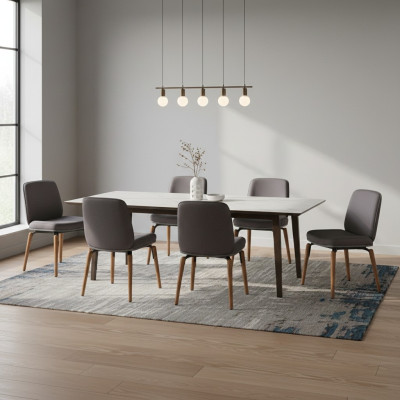 Design 6x Krzesła Zestaw Fotel Krzesło Grupa Gastronomia Nowa jadalnia Kuchnia dla grup