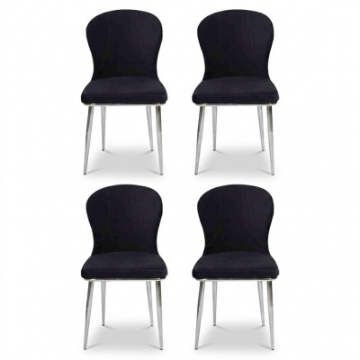 Grupa Set 4x Fotel Krzesło Design Material Podkładka Krzesła jadalnia Włókienniczy