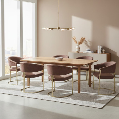 Ustawić Braun Fotel Kompletny Design Nowoczesny Zestaw Nowy 6x Krzesła Krzesło Podkładka