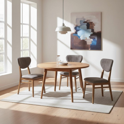 Design Krzesło Fotel Zestaw do jadalni Ustawić Podkładkę 4x Krzesła Design