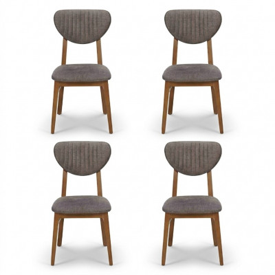 Design Krzesło Fotel Zestaw do jadalni Ustawić Podkładkę 4x Krzesła Design