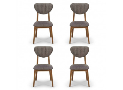 Design Krzesło Fotel Zestaw do jadalni Ustawić Podkładkę 4x Krzesła Design