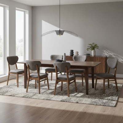 Design Krzesło Fotel Zestaw jadalnia 6x Krzesła Ustawić Podkładkę Design