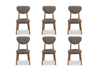Design Krzesło Fotel Zestaw jadalnia 6x Krzesła Ustawić Podkładkę Design