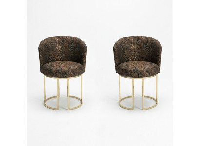 Krzesła do jadalni salon luksusowe wielokolorowe 2x Krzesła Metal Modern nowe