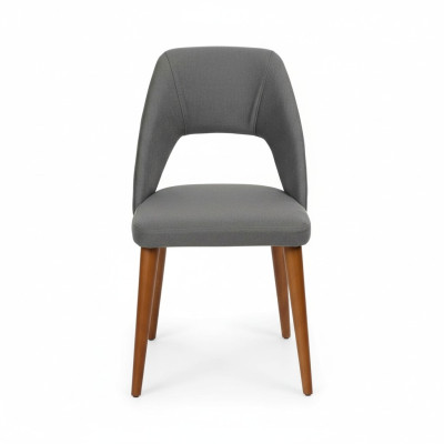 Szaro-brązowe designerskie drewniane krzesło Krzesła do jadalni Luksusowa drewniana rama