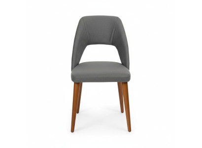 Szaro-brązowe designerskie drewniane krzesło Krzesła do jadalni Luksusowa drewniana rama