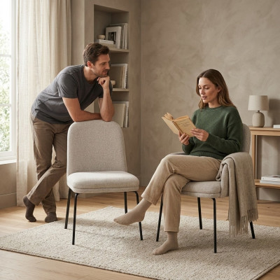Nowoczesny zestaw białych krzeseł Luksusowe krzesła do jadalni Designerskie meble 2szt