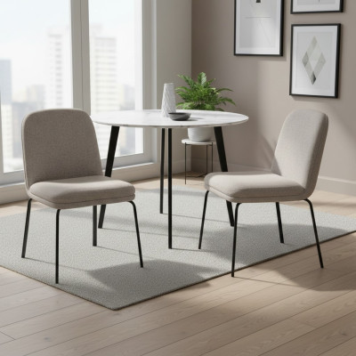 Nowoczesny zestaw białych krzeseł Luksusowe krzesła do jadalni Designerskie meble 2szt