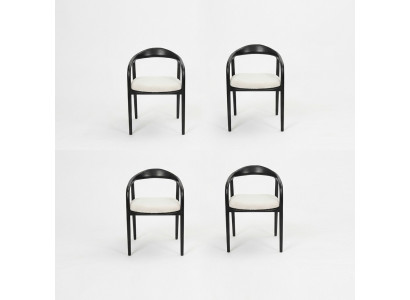 Stylowa Stal nierdzewna 4x Krzesła jadalnia Czarny Modern Krzesło Designer Metal