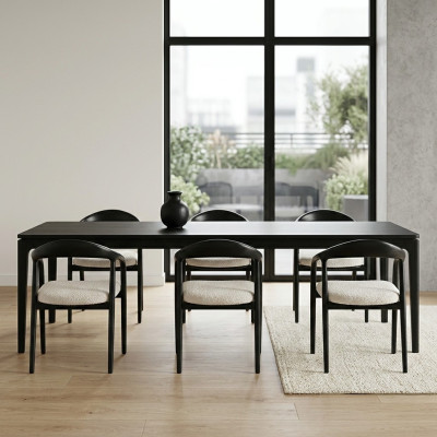 Stylowa Stal nierdzewna 6x Krzesła jadalnia Czarny Modern Krzesło Designer Metal