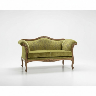 Sofa 2 miejsce do siedzenia Włókienniczy Drewno Podkładka Couch Sofas Design Luxury New Sofa