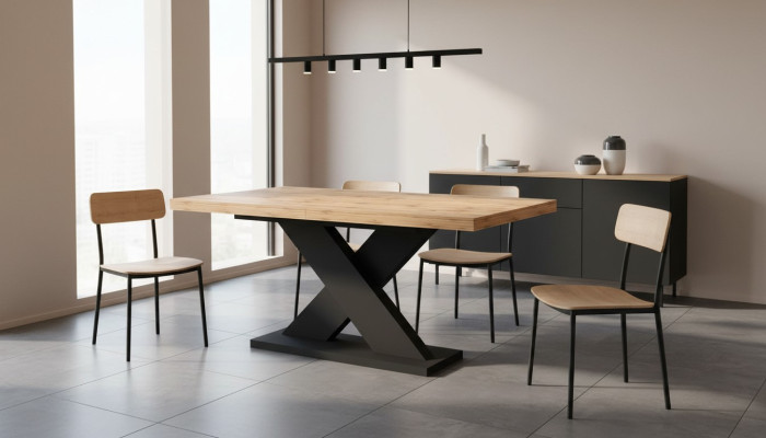 Stół obiadowy Rozkładany Drewno stoły Modern Design jadalnia Luxury Meble