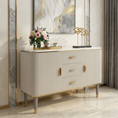 Design Meble Luksusowy Komody Komody Salon Nowoczesne Szare Drewno Nowe