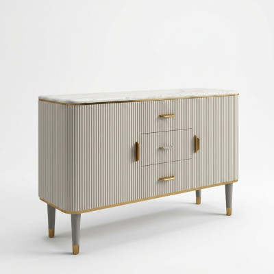 Design Meble Luksusowy Komody Komody Salon Nowoczesne Szare Drewno Nowe
