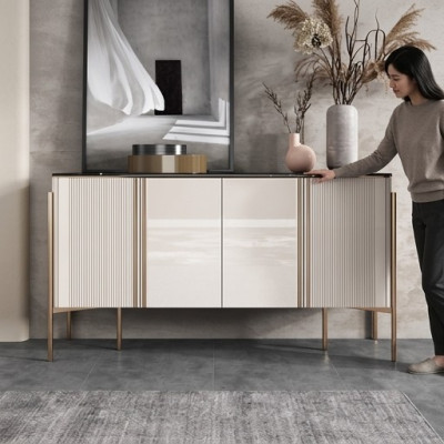 Kredens Drewno Designer Szafa Półka Nowoczesna komoda komoda