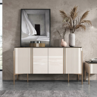 Kredens Drewno Designer Szafa Półka Nowoczesna komoda komoda