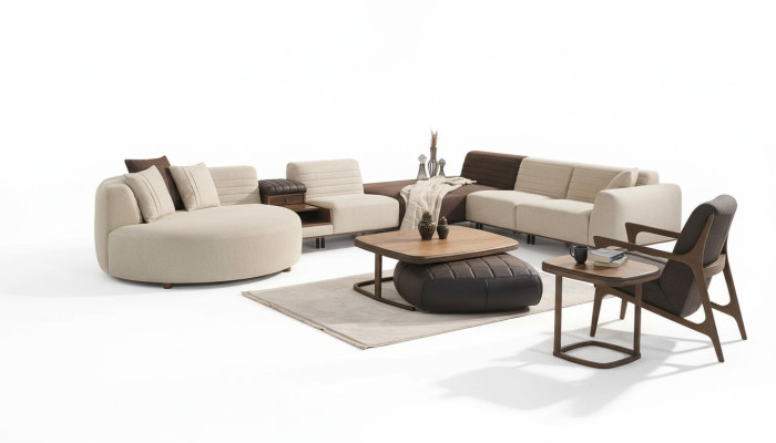 Luksusowa Sofa Kanapa Kształt U Podkładka Meble Salon Narożnikowa kanapa Włókienniczy Meble
