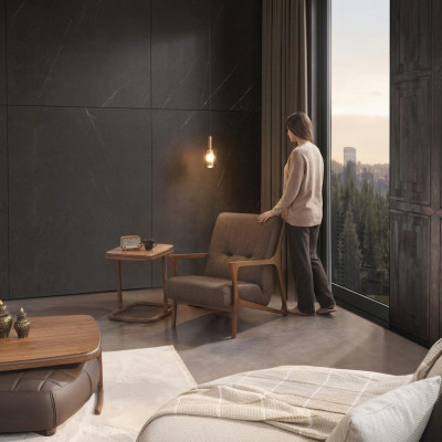 Braun Fotel Podkładka Meble Salon Drewno Meble Luksusowe Włókienniczy Nowy