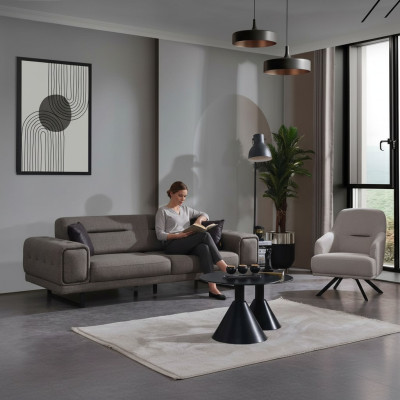 Luksusowy zestaw wypoczynkowy 2-częściowy Fotel luksusowa sofa trzyosobowa do salonu