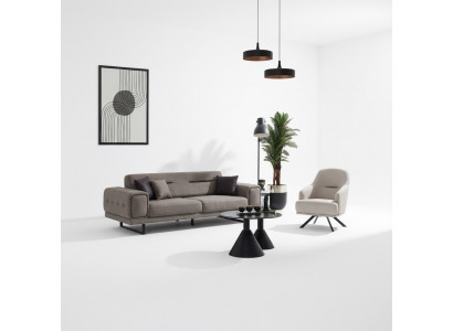 Luksusowy zestaw wypoczynkowy 2-częściowy Fotel luksusowa sofa trzyosobowa do salonu