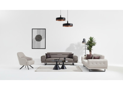 Sofy do salonu Kompletny luksus 2x trzyosobowa sofa Nowoczesne meble Fotel