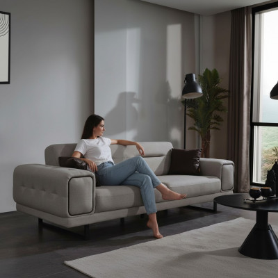 Nowoczesna trzyosobowa sofa umeblowanie salonu luksusowe sofy kanapa projekt nowość
