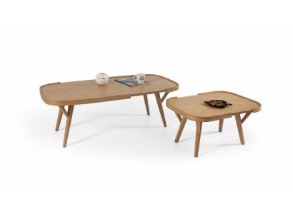 Zestaw do salonu 2 szt. 2x Stoliki do ekspresu Designer Meble Modern Complete Drewno