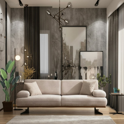 Salon Nowoczesna Sofa Trzyosobowa Kanapa Projekt Sofy Tapicerowane Luksusowe Meble