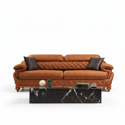 Sofa Trzyosobowa Kanapa Salon Sofy Tapicerowane Nowoczesny Design Luksusowe Meble