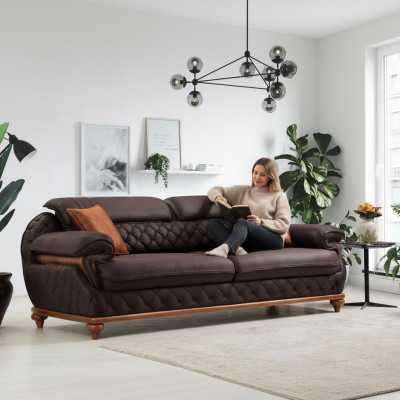 Sofy Tapicerowane do Salonu Nowoczesna Sofa Trzyosobowa Sofa Luksusowa Podkładka Meble