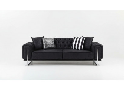 Zestaw do salonu 2x sofa trzyosobowa Chesterfield Couch Design Fotel Luxus Meble