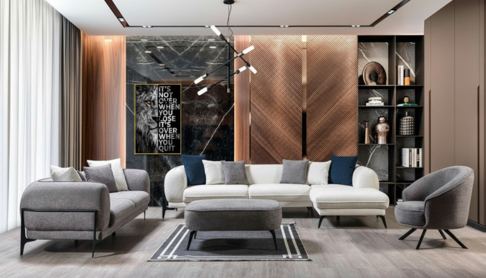 Zestaw do salonu Sofa 3-częściowa Sofa w kształcie litery L kanapa Sofy tapicerowane trzyosobowe Fotel Nowość