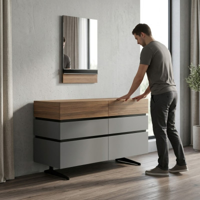 Nowoczesne Meble Sypialnia Luksusowe Kredens Kredens z Lustro Design