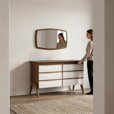 Modern Design Kredens z Lustro Sypialnia Luxury Szafa New Meble