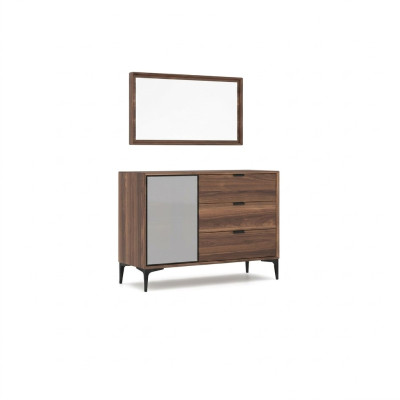 Nowoczesny Design Meble Sypialnia Brown Kredens z Lustro Luxus