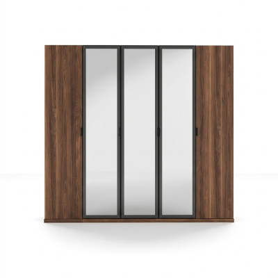 Drewno Brązowe Szafa Sypialnia Nowoczesny Design Meble Szafa