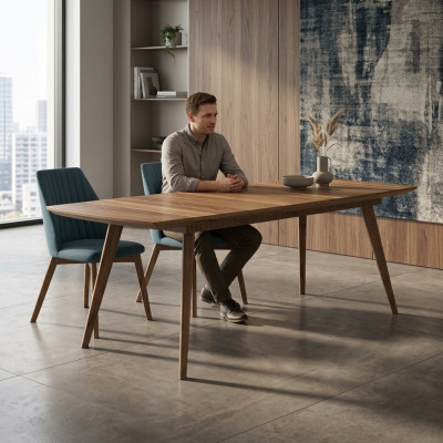 jadalnia Kompletny 5-częściowy Stół obiadowy Design 4x Krzesza grupa restauracyjna luksusowe Meble