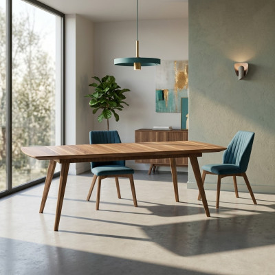 jadalnia Kompletny 5-częściowy Stół obiadowy Design 4x Krzesza grupa restauracyjna luksusowe Meble