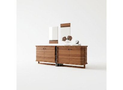 Luksusowy kompletny kredens z 2x Lustro design drewniana szafka jadalnia Meble