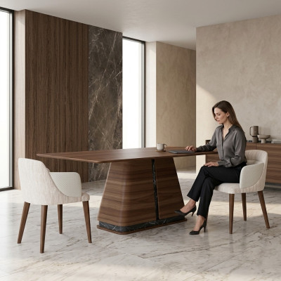jadalnia Meble Luksusowy Stół obiadowy Nowoczesny Design Drewno Tabela Nowe umeblowanie
